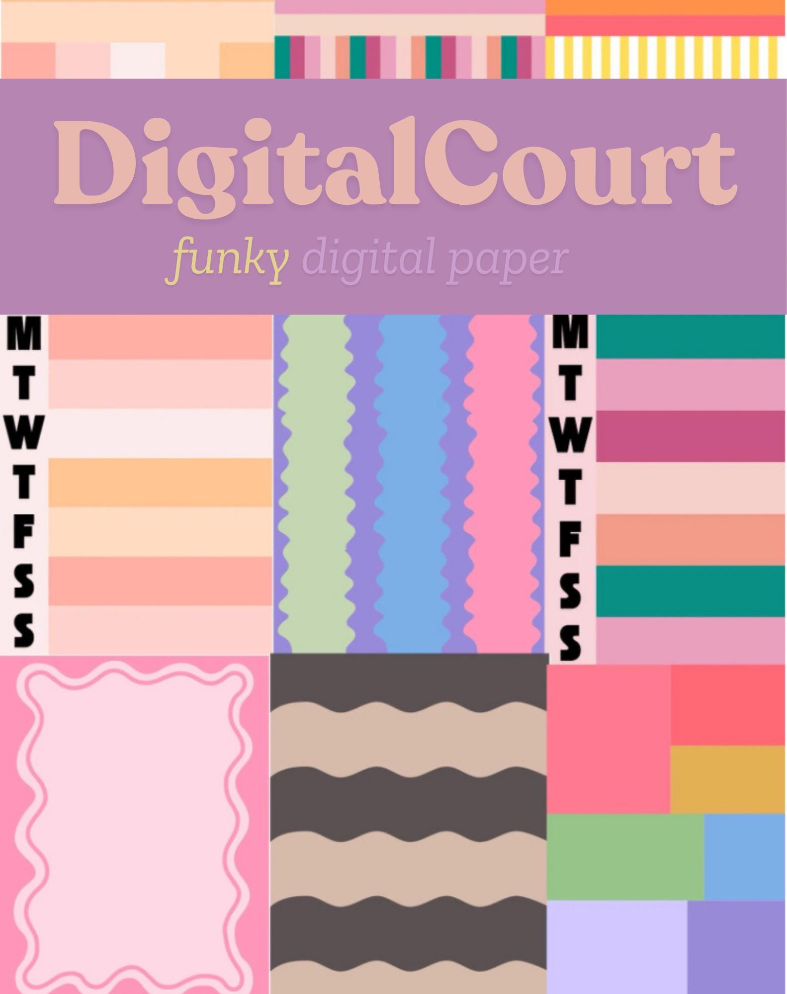Funky digitaal planningspapier