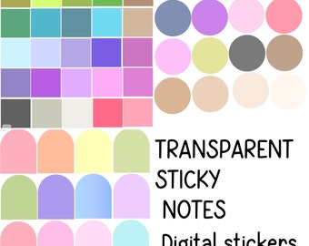 Transparent sticky notes