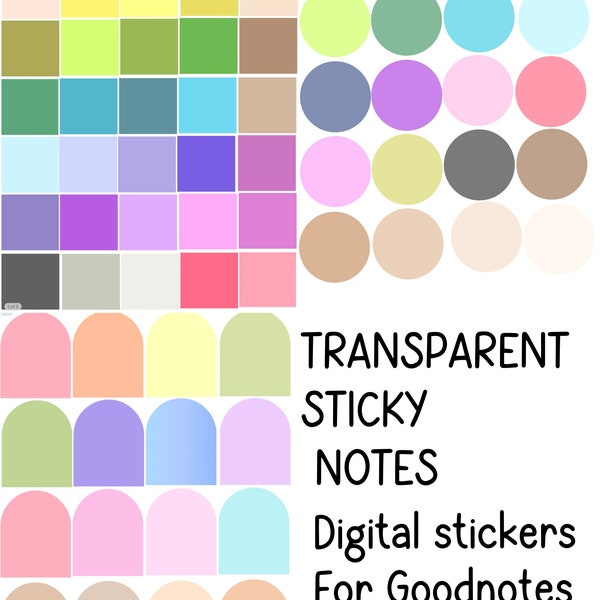 Transparent sticky notes