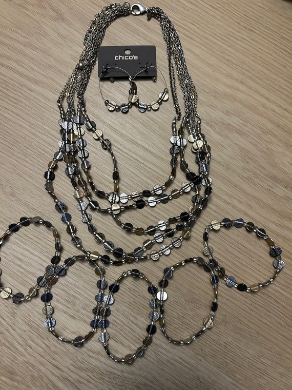 Jewelry set! Chico’s necklace, 5 bracelets and ma… - image 5