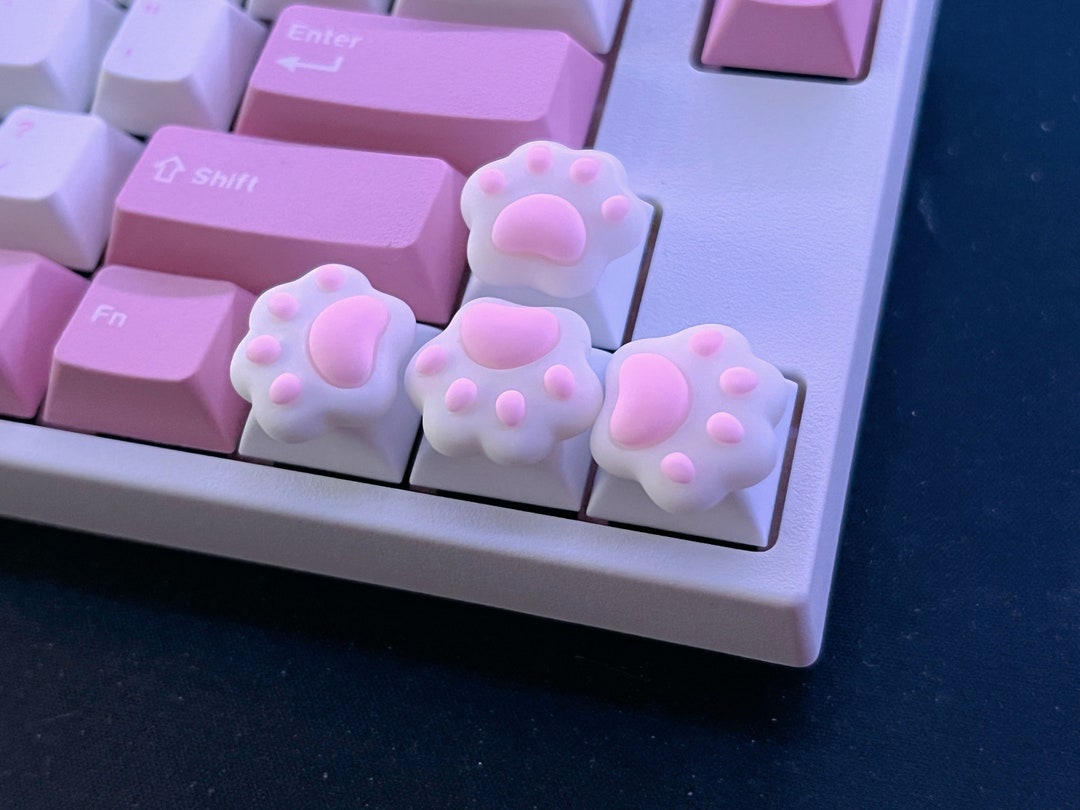 Cute Cat Paw Keycaps Cat Paw Keycap Set Kawaii Great Etsy
