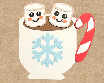 Hot Chocolate Craft Kit | Precut Cardstock Christmas fun, Kids Winter Activity