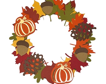 Fall Wreath Craft Kit | Precut Cardstock Thanksgiving Activity