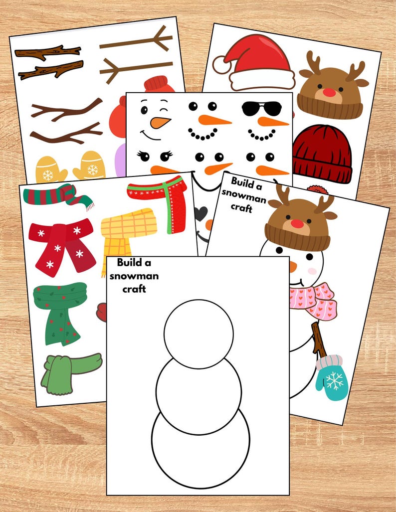 Build a Snowman Craft Printable | Winter Cut and Paste Activity for ...