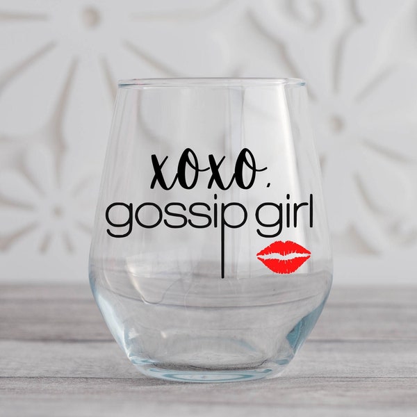 Gossip Girl Wine Glass Etsy
