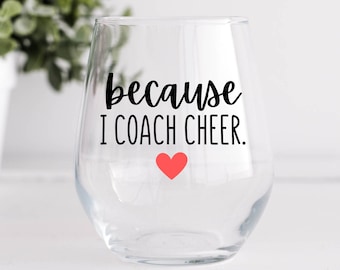 Cheer Coach Wine Glass, Funny Cheer Gifts, Cheer Coach Thank You, Cheer Season, Cheer Mom, Gift for Cheerleading Coach