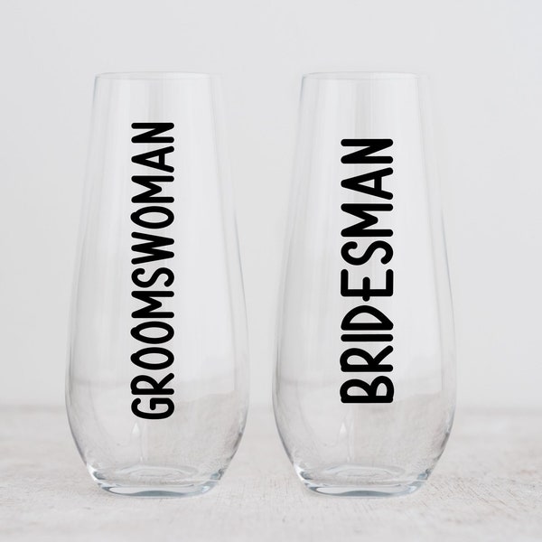 Groomswoman Proposal, Bridesman Proposal Champagne Flute, Bridesmaid Proposal Gift, Champagne Flute, Groomsmen Gifts, Bridesmaid Gifts