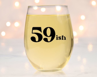 60th Birthday Wine Glass, 60th Birthday Party Gift, Gift for 60th Birthday, Women Birthday Gift, Gift for Him for Her