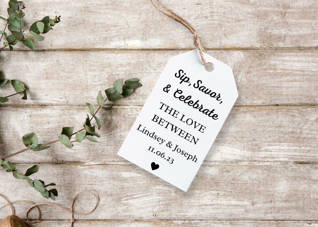 Mini Wine Bottle Tags Wedding Favor Tags Gift Tags Mini Etsy