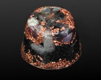ECHSENHAMMER ORGONIT *Wilhelm Reich* *Labradorit, Amethyst, Rosenquarz, Eisen, Kupfer*