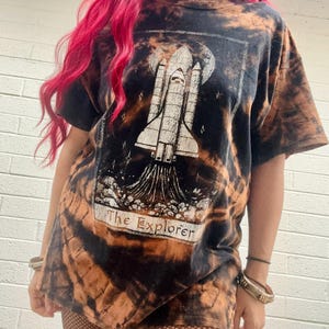 Oversized T-Shirt mit Batikmuster