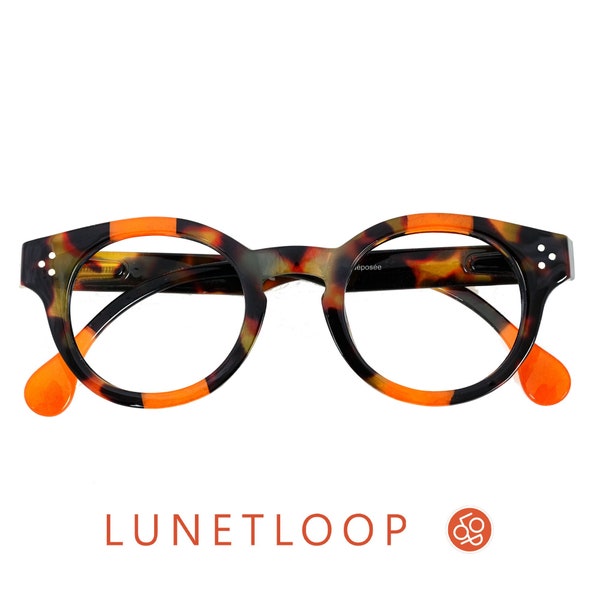 Reading glasses, Orange Color Leopard Printed Plastic Frame Round Reading Eyeglasses, Modern Style Designer Glasses Gift For Lecture