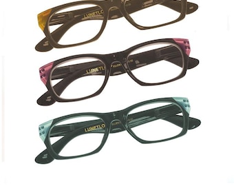 Occhiali da lettura ELLEN Cat-Eye - Montatura a farfalla chic con angoli colorati - Eleganti lenti di ingrandimento per donna - Design retrò moderno
