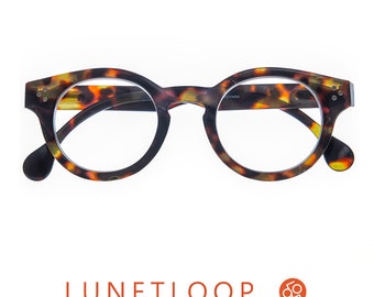 Lunette de lecture oversize unisex pour elle Jelly Ecaille marron