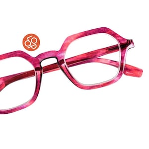 MISHA Hexagonal Reading Glasses - Chic & Colorful Geometric Frame