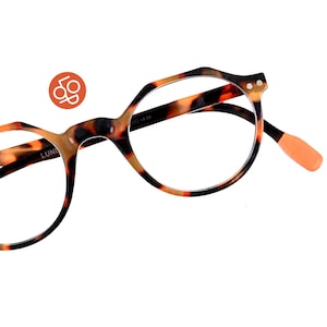 Zeshoekige universele schattige kleine ronde leesbril tortoise, blauw, veelkleurig, groen premiumkwaliteit