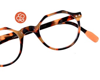 Hexagonal universal cute small size round reading glasses tortoise, blue, multicolor, green premium quality