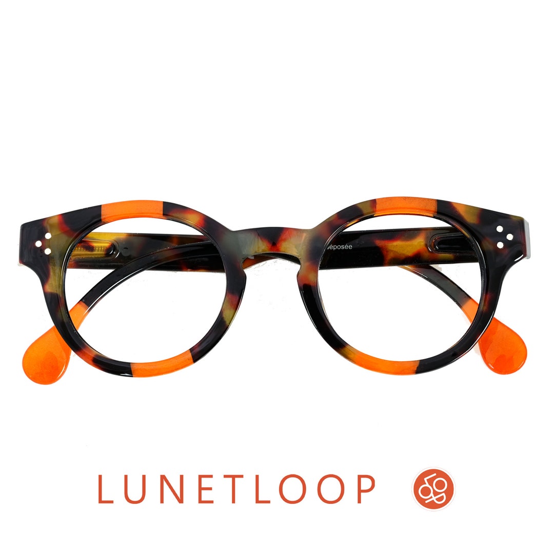 READING GLASSES ORANGE Color Leopard Printed Plastic Frame Etsy