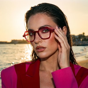 MISHA Hexagonal Reading Glasses - Chic & Colorful Geometric Frame