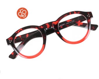 Occhiali da lettura di design - Modello Cassandre - Montatura rotonda tricolore unisex - Design francese - Stile vintage e chic