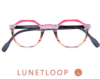 Lunette de lecture octogonale  pour homme collection 2022 produite par Lunetloop France