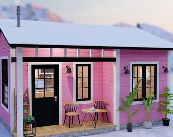 Modern Tiny House Plan: 1 Bedroom, 320 SQFT (PDF Floor Plan)