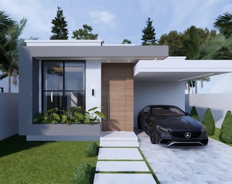 7.5m x 9m - 2 Bedroom - Modern Granny 2 Story Tiny House Plan - Small House/Home Floor Cabin-Granny Flat -2 Bedroom [With Floor Plan]