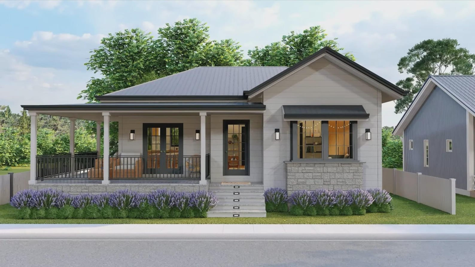 3 Bedroom Modern House Plan: Small Home, Cabin Floor Plan (PDF) - Etsy ...