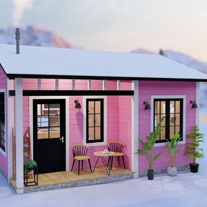 Modern Tiny House Plan: 1 Bedroom, 320 SQFT (PDF Floor Plan) - Etsy