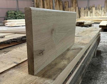 Solid oak 35mm thick Window board - Window sill - Bullnose Single round