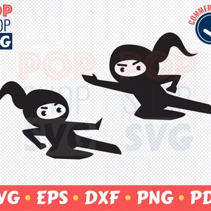 Ninja Girls SVG/ Cut File/ Cartoon ball Template for girls/ Digital Vector File/ Commercial License/ Cutting Machine/ Silhouette/ Cricut