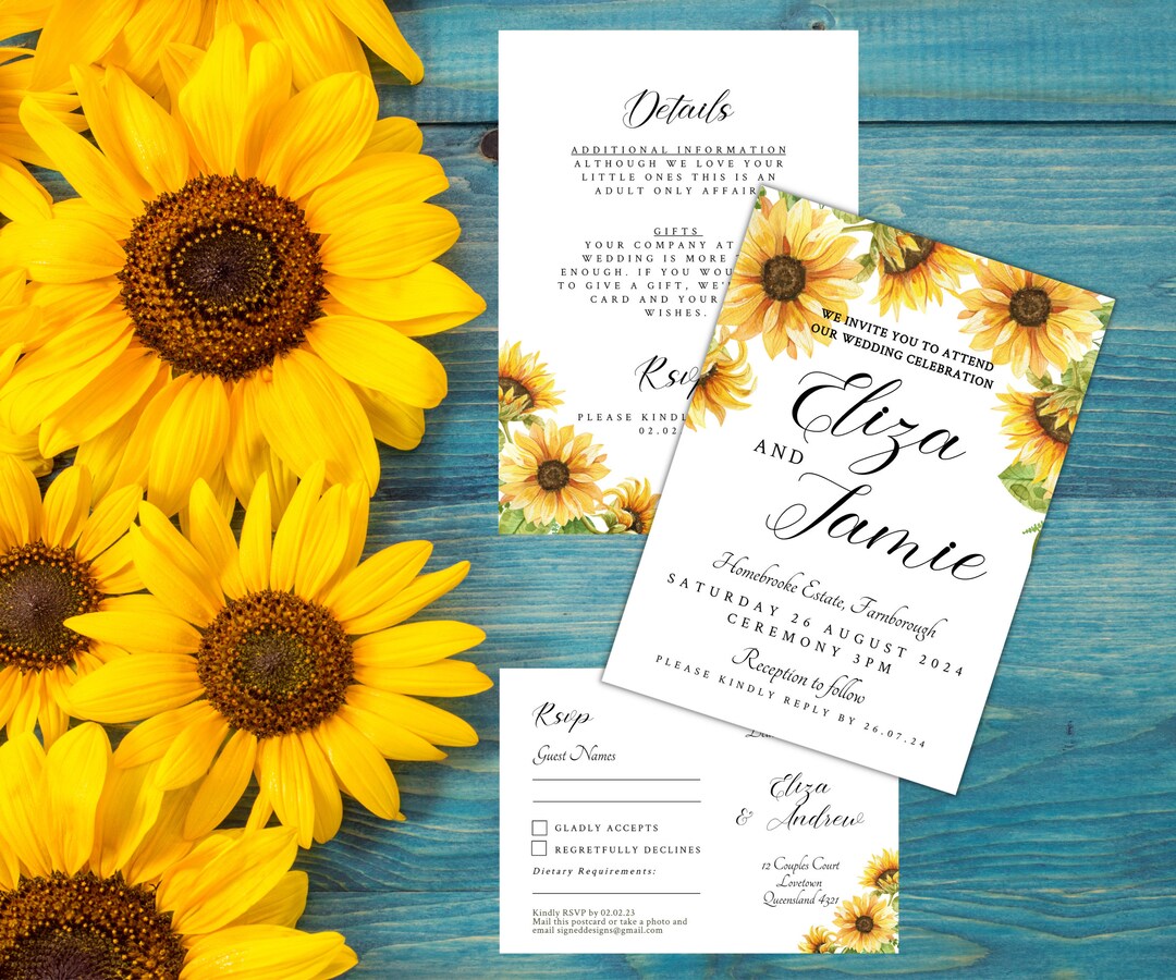 Eliza Series, Wedding Invitation & Reversible Details, BONUS RSVP