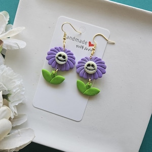 Skull Flower Earrings