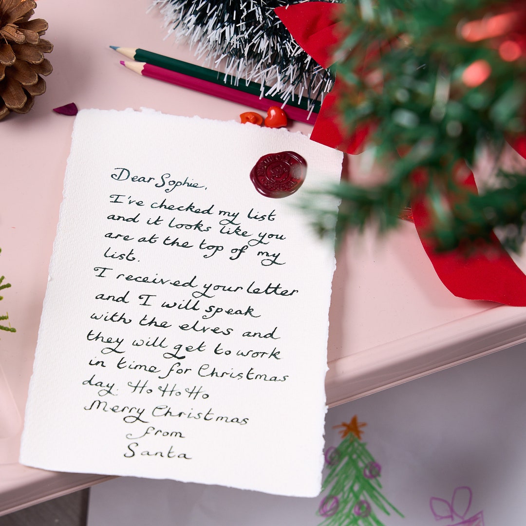 Handwritten Letter From Santa Send a Letter From Santa Wax - Etsy