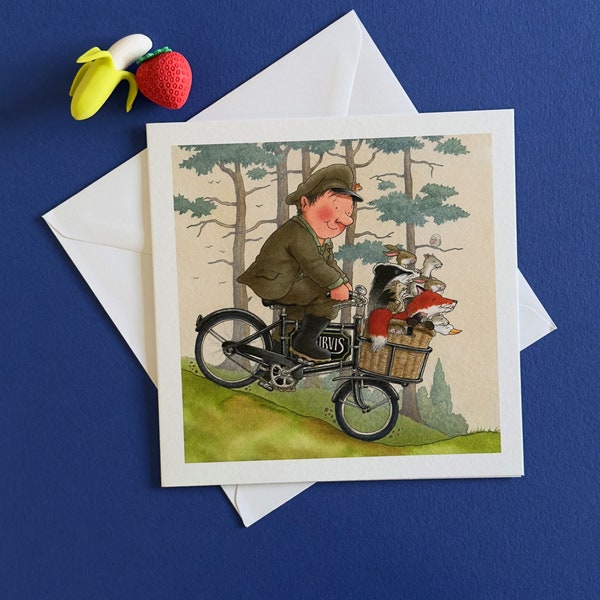 Handwritten 'Percy the Park Keeper' Greeting Card - Reading Achievement Card - Framing - Nursery Art