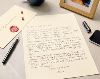 Handgeschriebener Brief mit rotem Wachssiegel – persönliches Geschenk, romantische Erinnerung