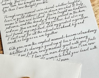 Cartas manuscritas de lujo con sello de cera dorada. Regalos de recuerdo, regalos de aniversario, cartas de cumpleaños. Carta de boda para novios