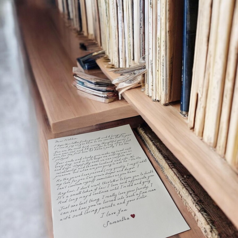 Handwritten Letter with Red Wax Seal – Personalised Love Letter Gift, Romantic Keepsake image 14