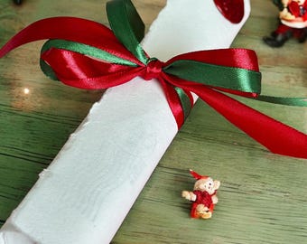 Handwritten Santa Scroll