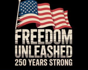 Patriotic American Flag PNG | Freedom Unleashed USA | 4th of July 2026 Clipart