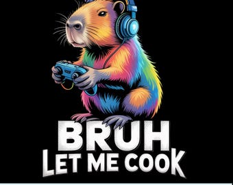 Meme de Gamer para Meninos PNG – Deixa eu Cozinhar, Cara, Capivara – Download Digital de Videogame Divertido para Crianças