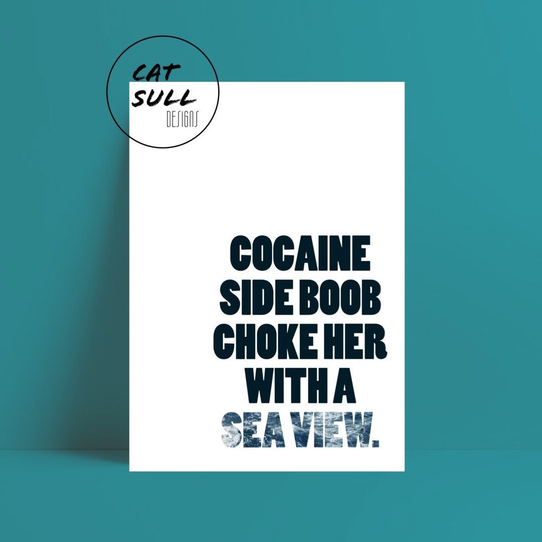 Cocaine Side Boob Choke Her With a Sea View / Harry Styles / Etsy Israel