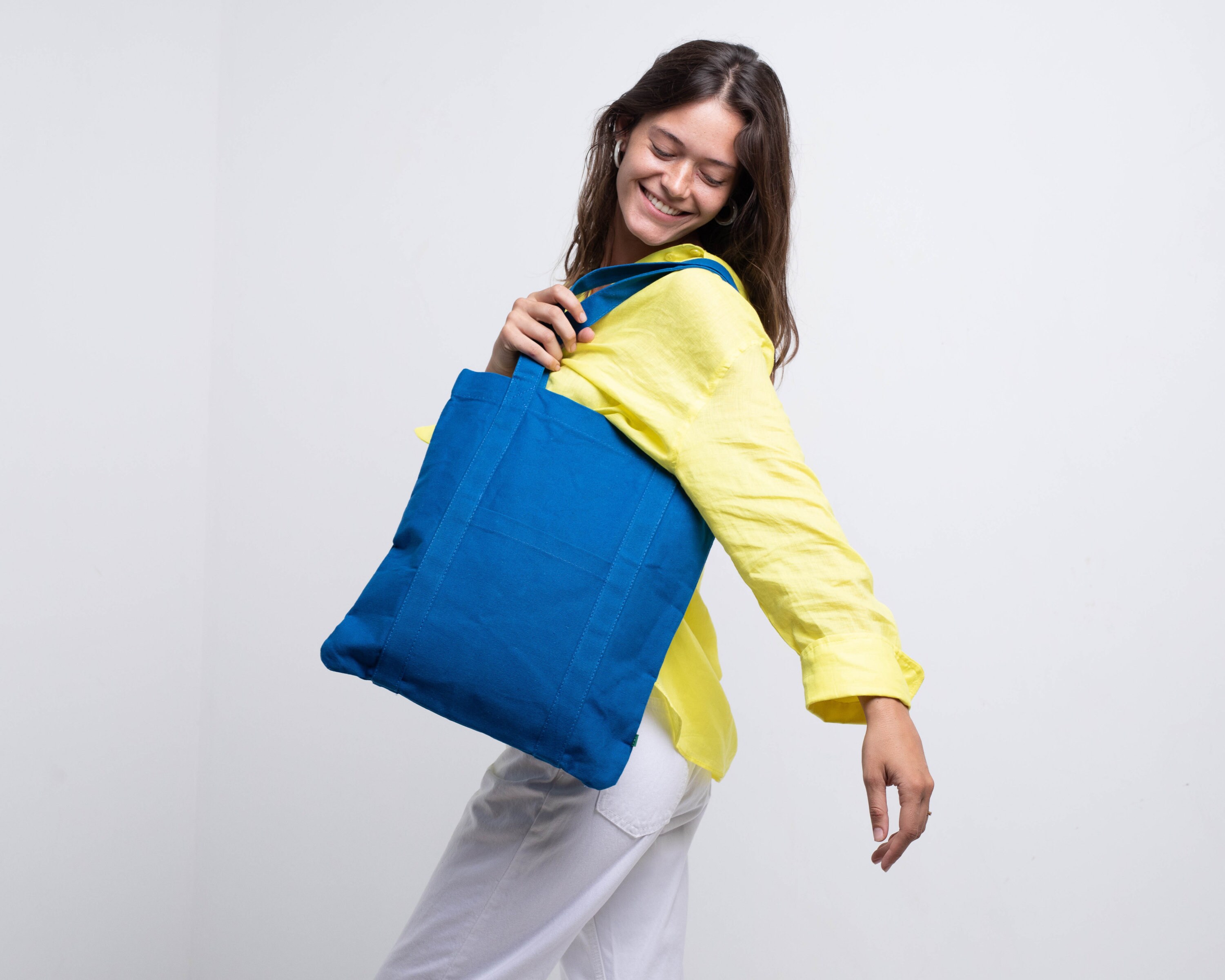 Blue Canvas Tote Etsy Ireland