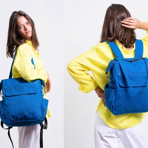 Diaper Bag Backpack, Canvas Backpack, Personalized Diaper Bag Backpack with Stroller Hooks, Convertible Backpack, Waterproof Backpack Tote image 10
