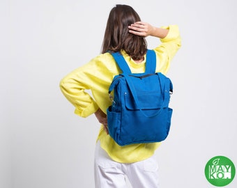 Diaper Bag Backpack, Canvas Backpack, Convertible Backpack, Waterproof Backpack with Stroller Straps, Personalized Western Diaper Bag, Mayko