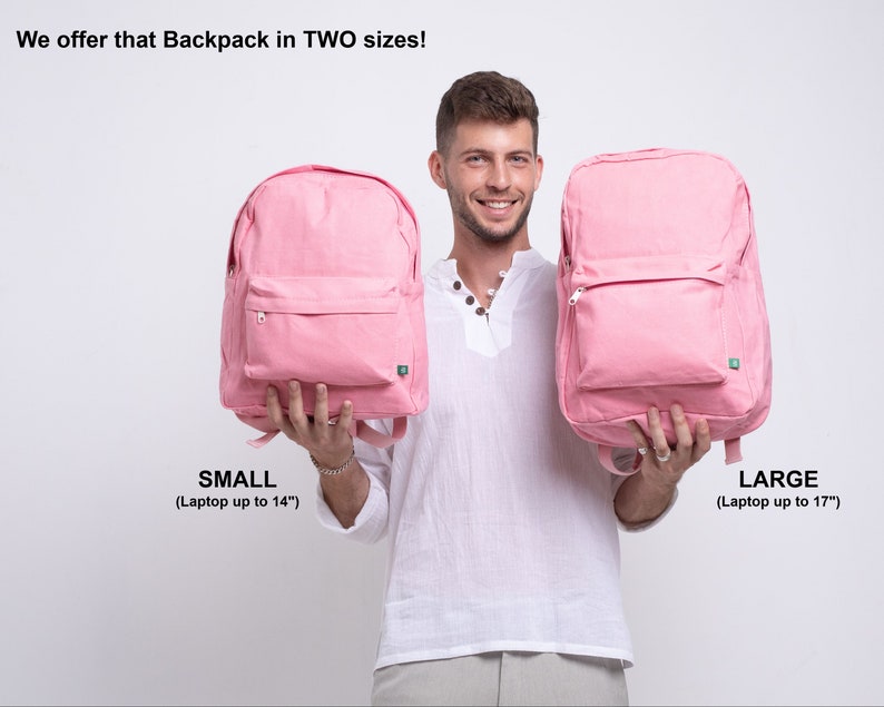 Waterproof Wax Canvas Backpack Men and Women, Custom Laptop Bag, Orange Canvas Travel Backpack Bag, Handmade Canvas Rucksack image 5