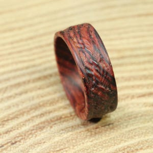 Leaf Wood Ring-Wood Wedding Ring-Cocobolo Wood Jewelry Ring-Mens&Womens Ring-Classic Natural Ring
