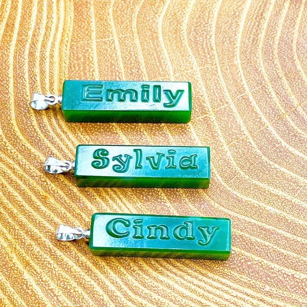 Personalized Name Necklaces- Jade Name Necklace - Jade Name Pendant - Custom Name Necklace - Name Necklace - Gift for Her Mama Mum