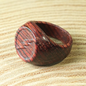 Wood Champion Ring-Cocobolo Wood Jewelry Ring-Mens&Womens Ring-Classic Natural Ring