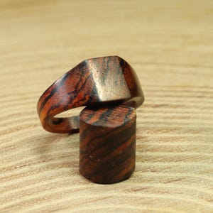 Cocobolo Jewelry Ring-Wooden Wedding Band-WoMens Ring-Classic Natural Ring